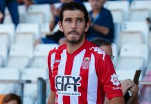 Lekic, en un partido con el Girona.