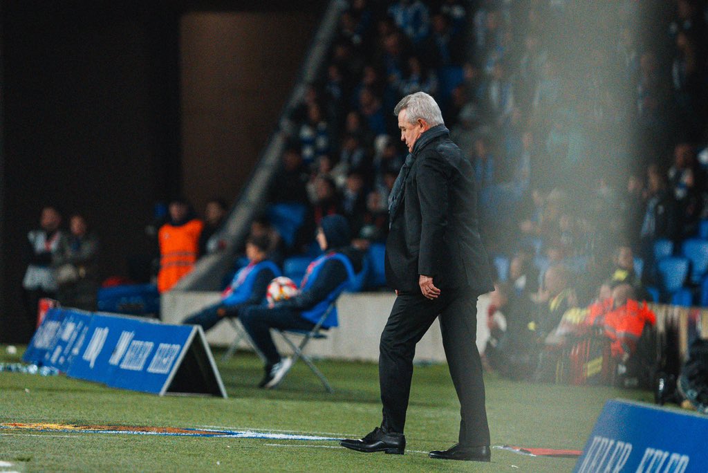 Aguirre en el partido de vuelta de las semifinales contra la Real Sociedad